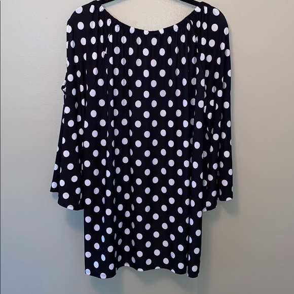 Polka Dot Cold Shoulder Top from Avenue - Picture 5 of 6